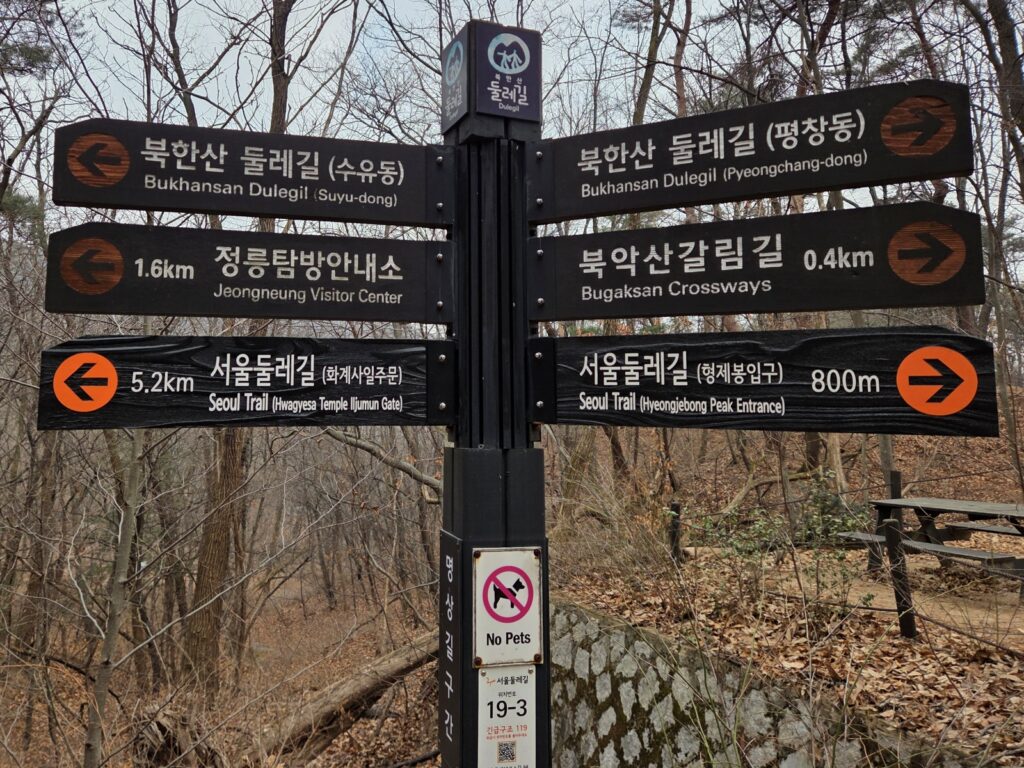 서울둘레길 19코스, 안내 표지판