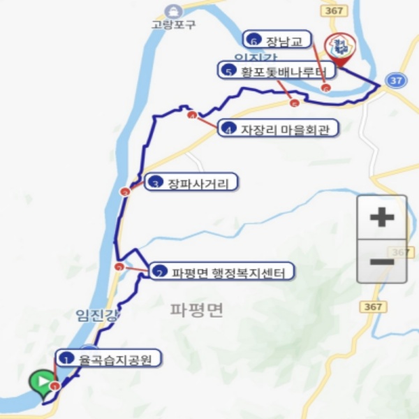 경기둘레길 8코스, 주요 경유지